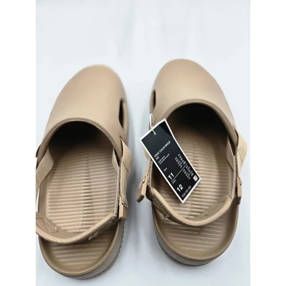 Nike Calm Mule Slide Clog Men US Size 11 Tan Hemp FD5130-200 Removable Strap New - Picture 6 of 8